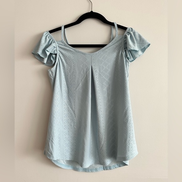 Women Light Blue Top Size S New - Picture 2 of 2